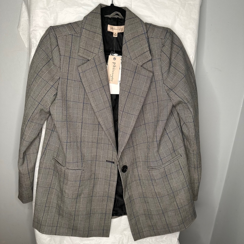 Philosophy Oversized Plaid Blazer